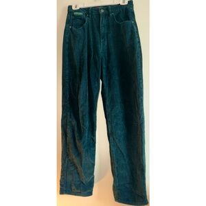 Empyre Zumiez Teal Green Corduroy Baggy High-Wasted Skate Pants